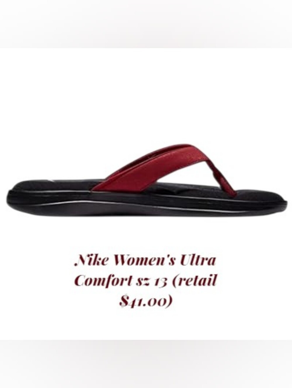 ❌Nike Women’s Flip-Flop Sandal - Black/Red Strap